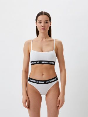 Трусы бразилиана Moschino Underwear, белые