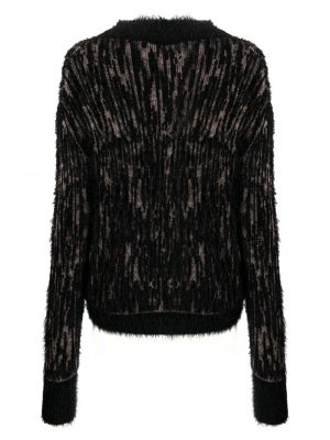 Sweter w abstrakcyjne wzory John Richmond czarny