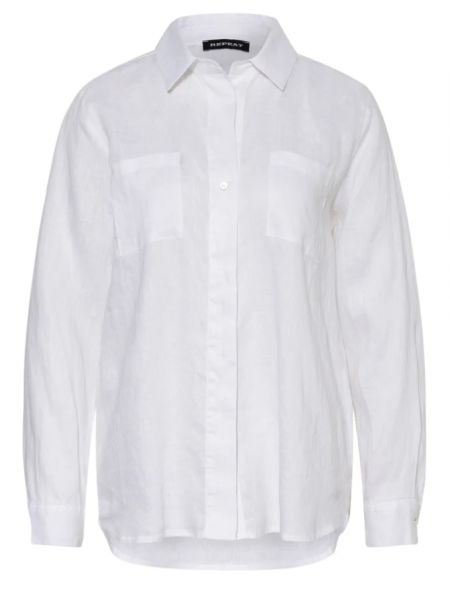 Льняная блузка Repeat белая