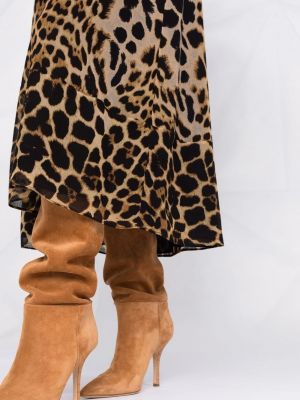 Leopardí večerní šaty s potiskem Saint Laurent