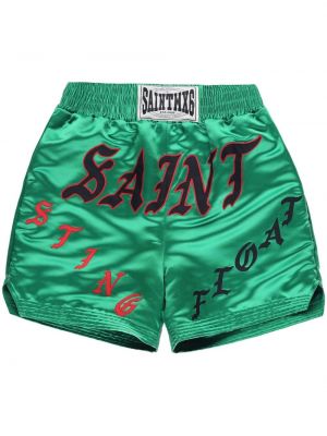 Pantaloncini con stampa Saint Mxxxxxx verde
