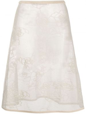 Mini suknja s cvjetnim printom Bimba Y Lola bijela