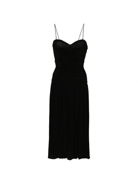 Sukienka midi skórzana Isabel Marant czarna