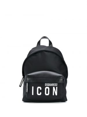 Mochila con estampado Dsquared2 negro