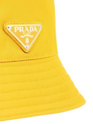 Nylon mütze Prada gelb
