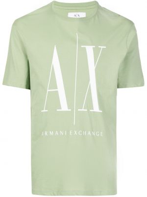 Trykt t-skjorte Armani Exchange grønn