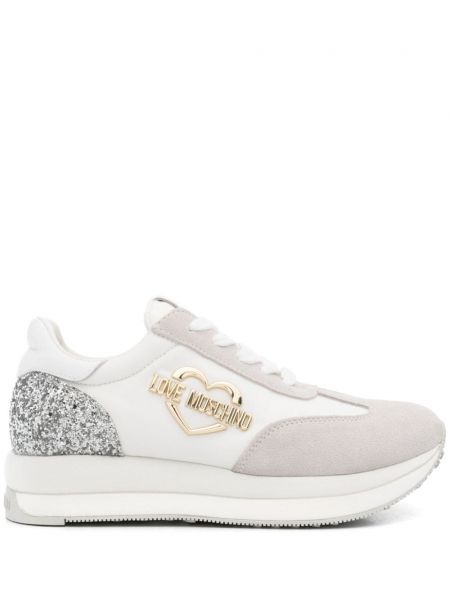 Wildleder sneaker Love Moschino weiß