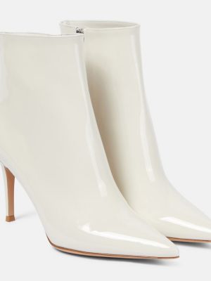 Lack leder ankle boots Gianvito Rossi weiß