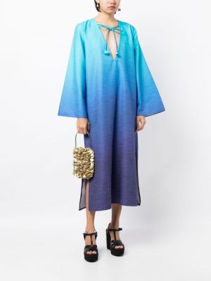 Robe en lin à motif dégradé Bambah bleu
