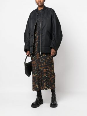 Oversized bomber bunda na zip Christian Wijnants černá