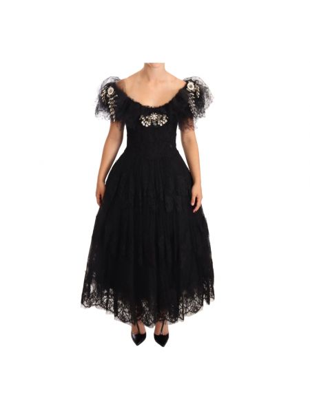 Sukienka wieczorowa koronkowa Dolce And Gabbana czarna