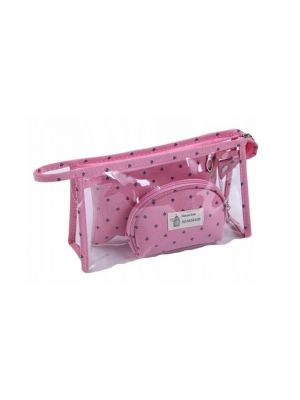 Прозрачная дорожная сумка R70 розовая