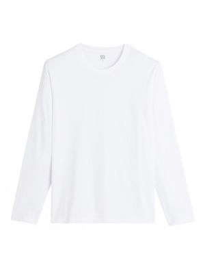 Camiseta de manga larga de algodón manga larga de cuello redondo La Redoute Collections
