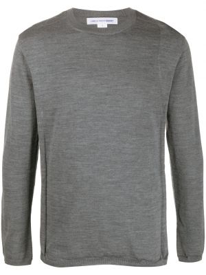 Camisa de tela jersey de cuello redondo Comme Des Garçons Shirt gris