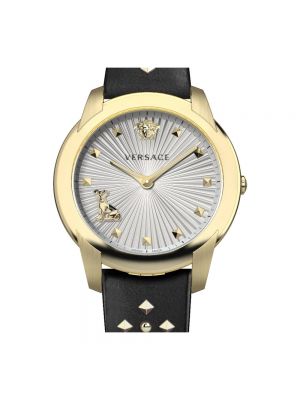 Relojes de cuero con tachuelas Versace