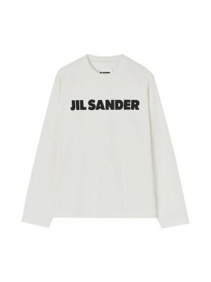 Koszulka z długim rękawem Jil Sander biała