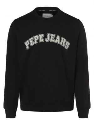 Bluza bawełniana z nadrukiem Pepe Jeans czarna