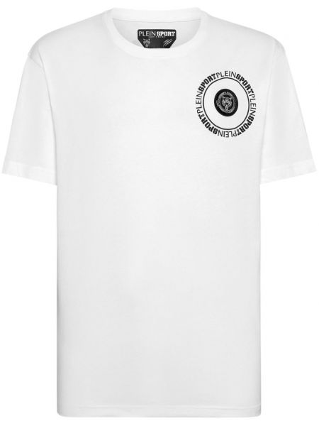 Sport tiger-stribet t-shirt Plein Sport hvid