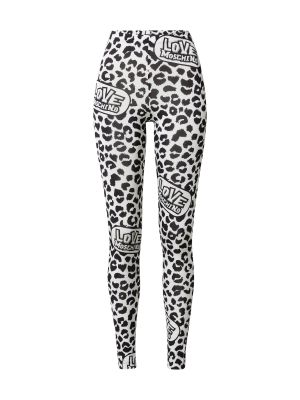Love Moschino Leggings  alb / negru