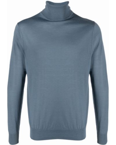 Jersey de cuello vuelto de tela jersey Paul Smith azul