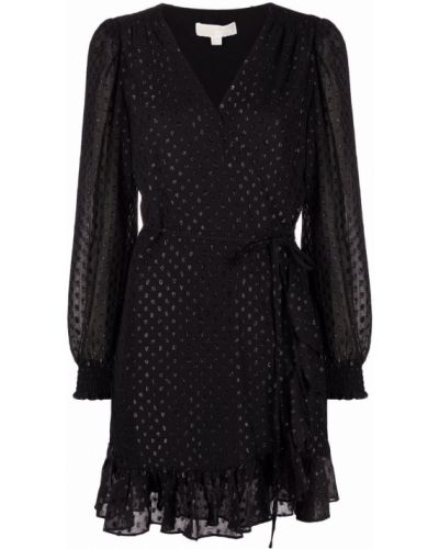 Вечерна рокля на точки с волани Michael Michael Kors черно