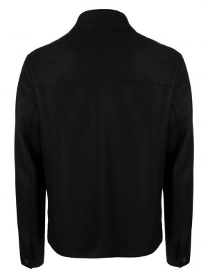 Vlněná košile Harris Wharf London černá