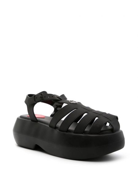 Sandály na platformě Love Moschino černé