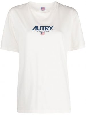 Тениска с принт Autry бяло