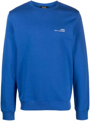 Sweatshirt mit print A.p.c. blau