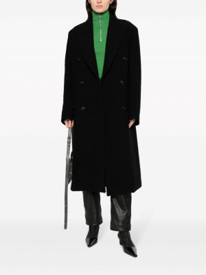 Vlněný kabát Acne Studios černý