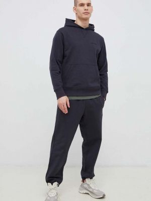 Pamučna hoodie s kapuljačom New Balance siva