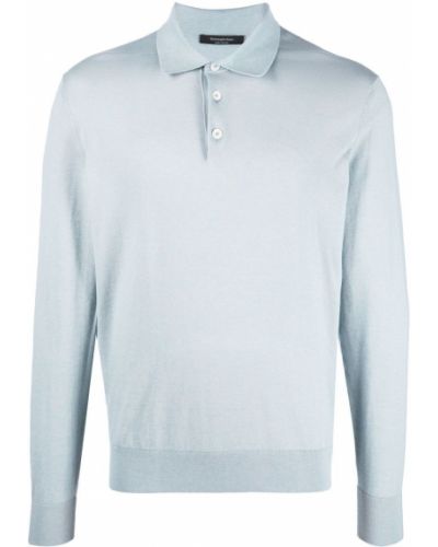 Cashmere poloskjorte Zegna blå