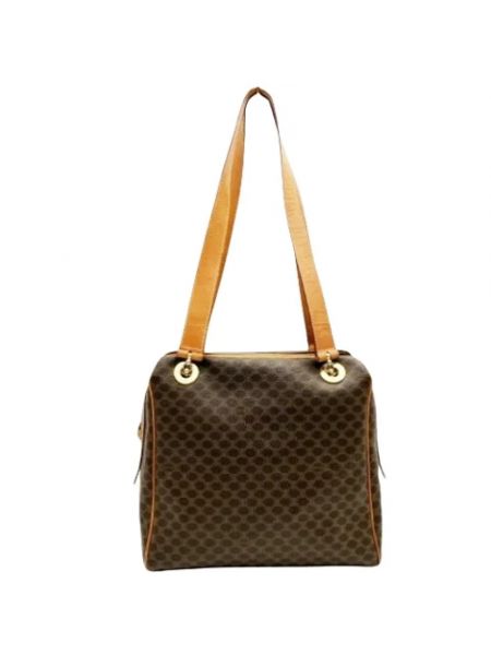 Retro shopper handtasche mit taschen Celine Vintage braun