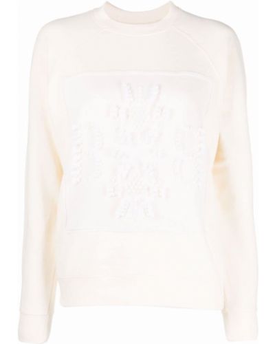 Brodert sweatshirt Barrie hvit