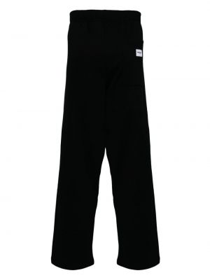 Spodnie sportowe bawełniane z nadrukiem :chocoolate czarne