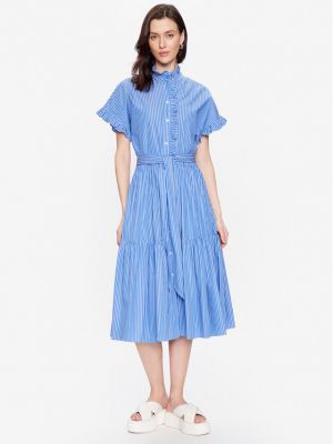 Srajčna obleka Lauren Ralph Lauren modra
