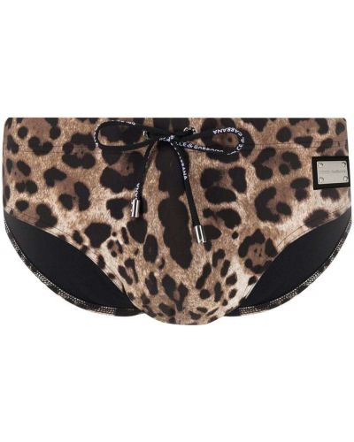 Leopardí kalhotky s potiskem Dolce & Gabbana