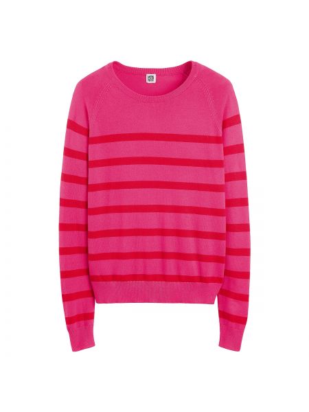 Jersey a rayas manga larga de tela jersey La Redoute Collections rosa
