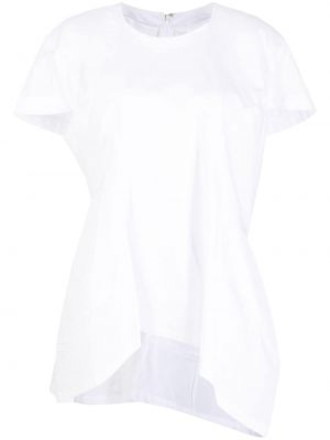 Bílé asymetrické tričko Comme Des Garçons