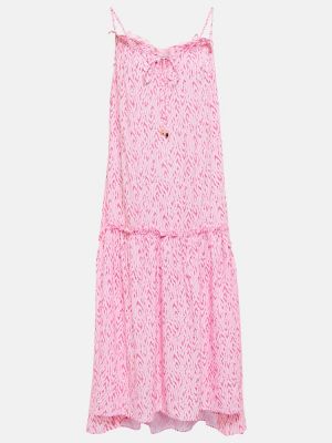 Midi haljina s printom Heidi Klein ružičasta