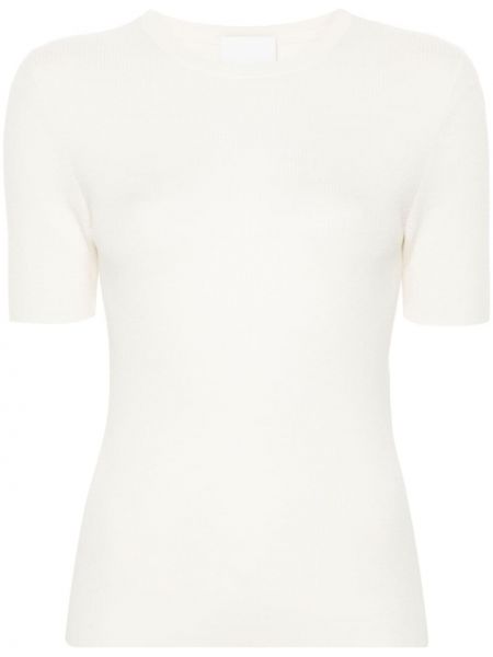 Pletené vlněné tričko Allude bílé