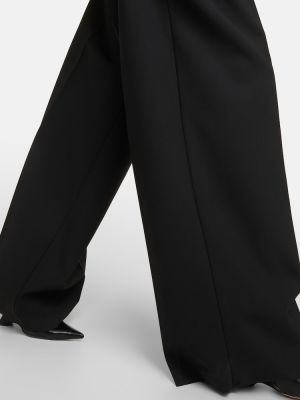 Spodnie wełniane relaxed fit Sportmax czarne