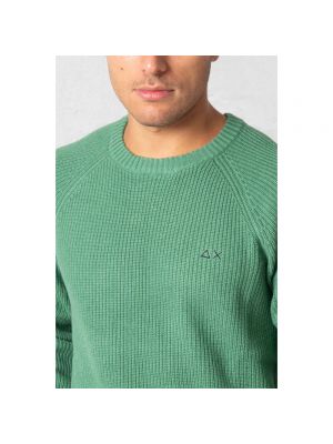 Sweter z okrągłym dekoltem Sun68 zielony