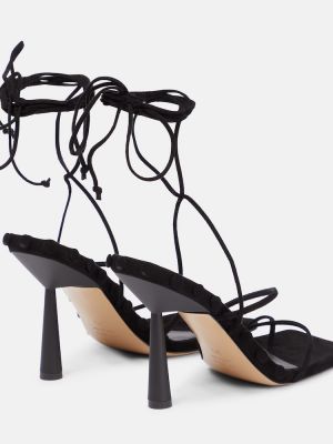Sandale din piele de căprioară Gia Borghini negru