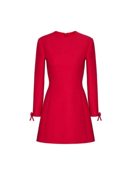 Sukienka mini z kokardką Valentino Garavani czerwona
