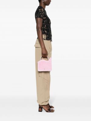 Shopper kabelka s oděrkami Le Silla růžová
