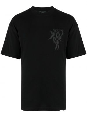 Bavlnené tričko s potlačou Represent čierna
