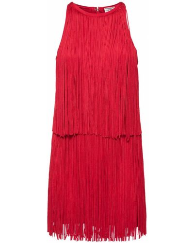 Mini šaty bez rukávů Hervé Léger červené