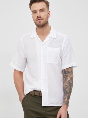 Ленена риза Calvin Klein бяло