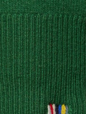 V-nyakú kasmír szvetter Extreme Cashmere zöld